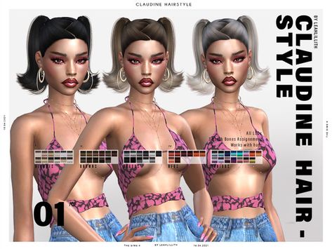 Onyx Hair, Sims 4 Mac, Sims 4 Piercings, Free Sims, Female Hair, Sims Hair, Heart Hair, Sims Community, Sims 4 Cc Finds