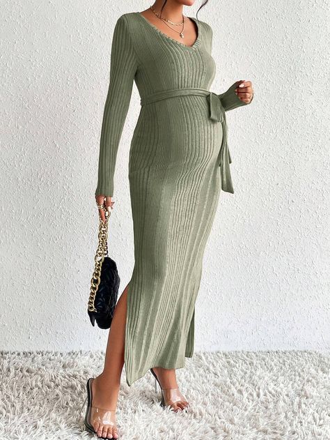 [goods_name] | SHEIN USA Latest Maternity Dresses, Thigh Belt, Shein Maternity, Bodycon Dress Online, Fall Maternity, Color Crew, Lantern Sleeve Dress, Baby Shower Dresses, Dresses Xxl