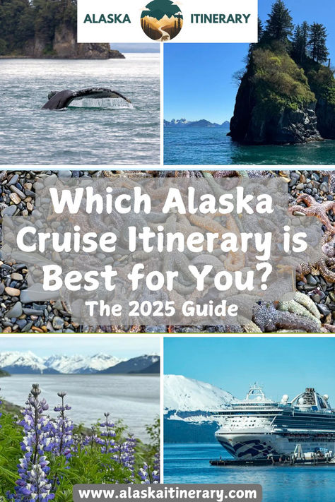 Planning an Alaska cruise in 2025 but not sure which itinerary to choose? Our guide breaks down the best options, from Inside Passage routes to Gulf of Alaska adventures. Discover top ports like Juneau, Sitka, and Skagway, plus insider tips on Alaska shore excursions, scenic views, and must-see wildlife. Click here to find the perfect cruise for your Alaska adventure! Alaska Cruise Ports, Cruise Itinerary, Gulf Of Alaska, Sitka Alaska, Kenai Fjords National Park, Cruise Ports, Alaska Adventures, Glacier Bay National Park, Kenai Fjords