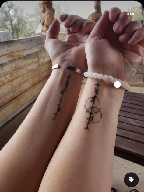 Anam Cara Tattoo Symbols, Anam Cara Symbol, Anam Cara Tattoo, Ogham Tattoo, Gaelic Tattoo, Hebrew Tattoo, Bestie Tattoo, Celtic Gods, Bff Tattoos