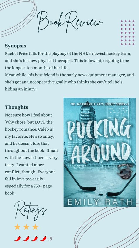 Emily Rath Author, Pucking Around Emily Rath Book, Picking Around Emily Rath, Pucking Around Emily Rath Book Aesthetic, Spicy Hockey Romance Books, Why Choose Romance Aesthetic, Pucking Around, Why Choose Romance Books, Pucking Around Book