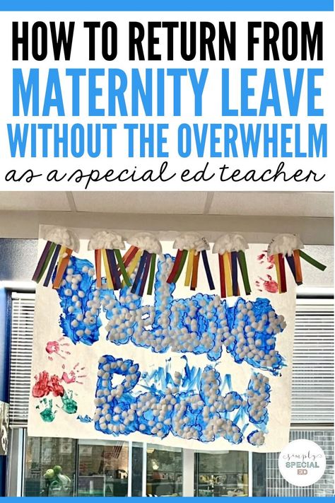 Are you getting ready to return from a leave of absence or returning from maternity leave as a teacher? This can be an overwhelming feeling, and I’m sharing my best teacher tips for returning to work. Communicating with your paraprofessionals, admin, and support staff is important. Ease into returning by visiting your special ed classroom. Lesson planning, classroom management, and personal tasks can be a lot and it is important to ask for help from the people around you. Return From Maternity Leave Teacher, Maternity Leave Teacher, Special Ed Classroom, Ed Classroom, Teacher Interview Questions, Special Education Lesson Plans, Leave Of Absence, Teacher Interviews, Tips For Teachers