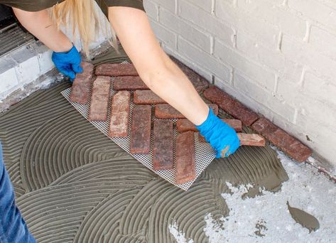 DIY Herringbone Brick Porch: See How Old Mill Brick Helped a Popular Blogger Continue Her Quest to Make Her House a Home. | Oldmillbrick Blog | Brick porch, Porch tile, Porch makeover Herringbone Brick Porch, Old Mill Brick, Herringbone Brick, Brick Porch, Home Decor Ideas Kitchen, True Believer, Wallpapers Home, Porch Makeover, Casa Country