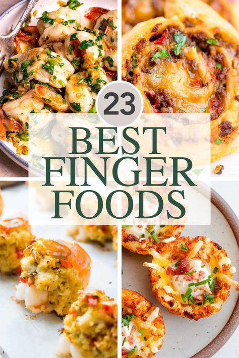 23 Appetizer Recipes. Shareable Snacks, Shareable Appetizers, Crowd Pleaser Appetizers, Best Finger Foods, Appetizer Buffet, Appetizers Recipes, Fast Easy Meals, Potato Skins, Trending Recipes