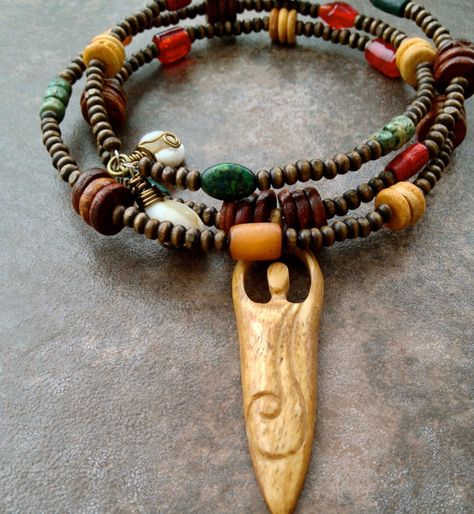 Beaded Memory Wire Bracelets, Beaded Memory Wire, Wire Bracelets, Mixed Media Jewelry, Goddess Necklace, Cowrie Shells, Wakanda Forever, Wire Necklace, Memory Wire Bracelets