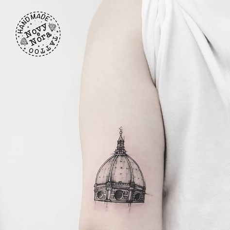 Duomo Florence Tattoo, Florence Tattoo, Water Tattoo, Tattoo Flash, Flash Tattoo, Tattoos And Piercings, Geometric Tattoo, Florence, Tatting