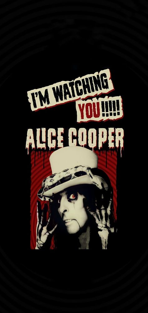 Alice Cooper Wallpapers, Cooper Wallpaper, Star Things, Alice Cooper, Uk London, Poster Ideas, Rock Star, Punk Rock, Rock Music