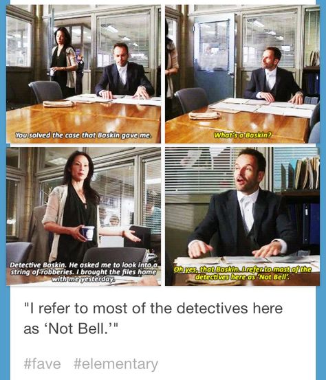 My new favorite "Elementary" quote hahaha Elementary Show, Elementary Tv Show, Elementary Tv, Elementary Sherlock, Sherlock Bbc, Detective, Talk Show, Tv Shows, Bring It On