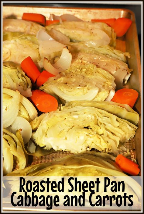 Tender cabbage is oven roasted with onions, carrots, butter, and spices to make a healthy and flavorful side dish. These simple baked veggies go well with most meals. Baked Cabbage And Potatoes, Roast Cabbage In Oven, Cabbage And Carrot Recipes, Sheet Pan Cabbage, Roast Cabbage, Carrots In Oven, Cabbage And Carrots, Perfect Pot Roast, Irish Desserts