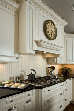 inexpensive backsplash ideas==paint beadboard the same color as the cabinets or an accent color! Beadboard Backsplash Kitchen, Beadboard Kitchen Backsplash, Inexpensive Backsplash Ideas, Kitchen Beadboard, Countertop Concrete, Beadboard Kitchen, Beadboard Backsplash, Black Countertops, Farmhouse Kitchen Cabinets