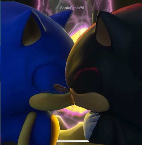 Shadow And Sonic Kiss, Sonadow Kissing, Shadow X Sonic Kiss, Sonadow Prime, Sonadow Kiss, Sonic Prime Sonic, Sonic X Shadow Fanart, Kiss Meme, Silver Sonic