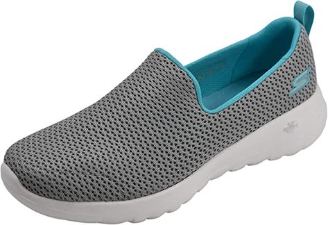 Amazon.com | Skechers Women's Go Joy Walking Shoe Sneaker | Walking Entry Styling, Shoe Chart, Wide Width Shoes, Walking Shoes Women, Grey Light, Gym Shoes, Skechers Women, Blue Sneakers, Sneakers Grey