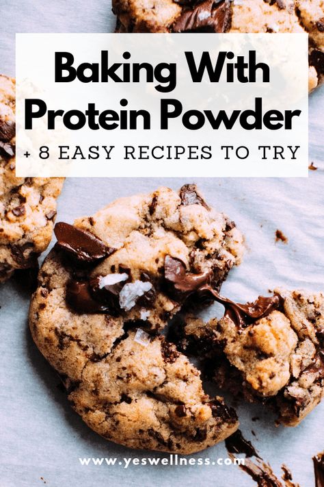 Easy Recipes To Try, Protein Powder Cookies, Baking With Protein Powder, Whey Protein Recipes, Baking Easy, Protein Baking, Protein Dinner, Protein Brownies, Protein Treats