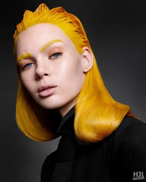 Bright Yellow Hair, Ombre Eyebrows, Beautiful Eyebrows, Natural Eyebrows, Fantasy Hair, How To Color Eyebrows, Colour Inspiration, Yellow Hair, Inspiring Images