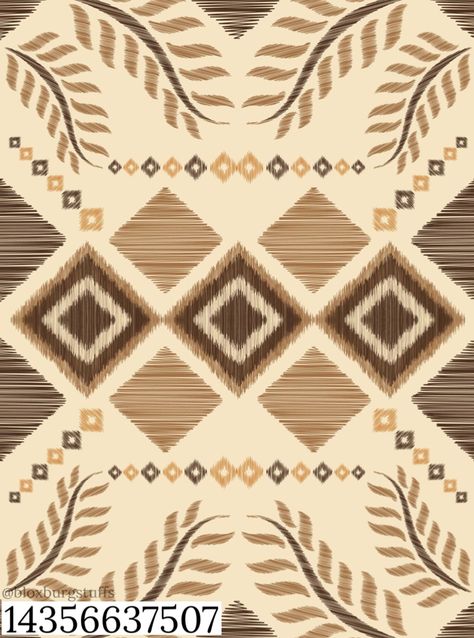 Western Decal Codes Bloxburg, Western Bloxburg Decals, Roblox Rug Decal Codes, Bloxburg Rug, Fall Decal, Cabin Rugs, Western Rugs, Roblox Decals, Hair Roblox