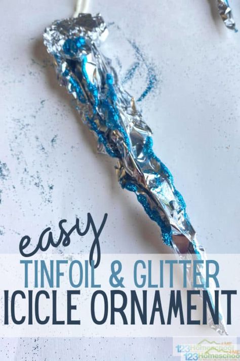 Tinfoil Craft, Tin Foil Crafts, Snowman Crafts Preschool, Icicle Crafts, Ice Crafts, Craft For Preschool, Winter Crafts Preschool, Prek Crafts, Craft For Preschoolers