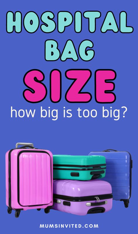 Wondering what size of hospital bag to take to hospital (or birth centre). Read this post for a detailed guide on the size of hospital bag you need and the type of hospital bag you should get for a comfortable stay in hospital. hospital bag size. size of hospital bag. what size hospital bag. type of hospital bag. what type of bag for hospital. best type of hospital bag. hospital bag type. hospital bag types. Hospital Maternity Bag, Hospital Bag Items, Labor Hospital Bag, Bag Types, Birthing Ball, Baby On A Budget, Hospital Birth, Expecting Twins, Cabin Bag