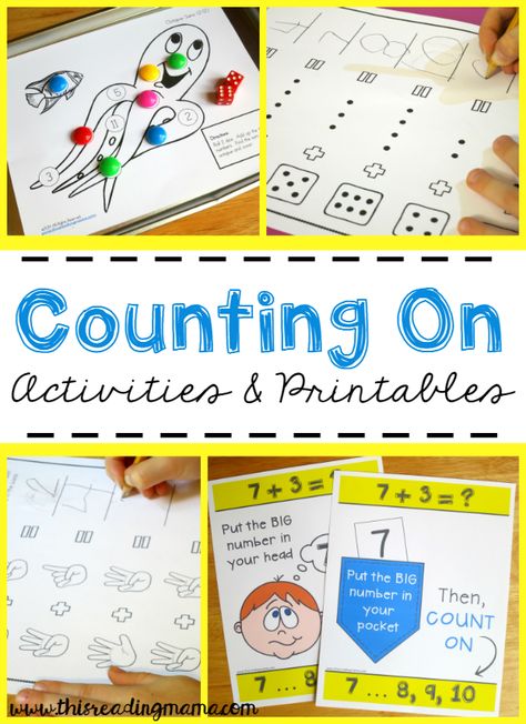 FREE Counting On Activities and Printables | This Reading Mama Counting On Activities, Free Math Printables, Weekly Themes, Math Notebook, Math Intervention, Math Counting, Printables For Kids, Counting On, Numbers Preschool