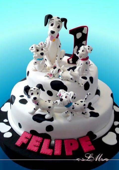 101 Dalmations, Cupcakes Decorados, Animal Cakes, Dog Cakes, Cookie Party, Character Cakes, Disney Cakes, Novelty Cakes, 101 Dalmatians