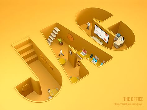 3d Tipografi, 3d Typography Design, 3d Cinema, Clever Advertising, 타이포그래피 포스터 디자인, Isometric Art, Isometric Design, 3d Typography, Isometric Illustration