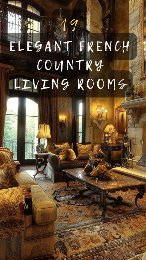 Transform your living space into a chic French country oasis. Click for decorating ideas that blend comfort with sophistication. 🏡🌹🛋️ #ChicLivingRoom #FrenchStyle #CountryDecor #HomeStyling #InteriorDesign Traditional Living Room Furniture French Country, Ralph Lauren Aesthetic Living Room, French Inspired Interiors, French Mantel Decorating Ideas, Country Chic Decorating Ideas, California Living Room Style, French Provincial Living Room Ideas, Country Aesthetic Home, 60s Home Aesthetic