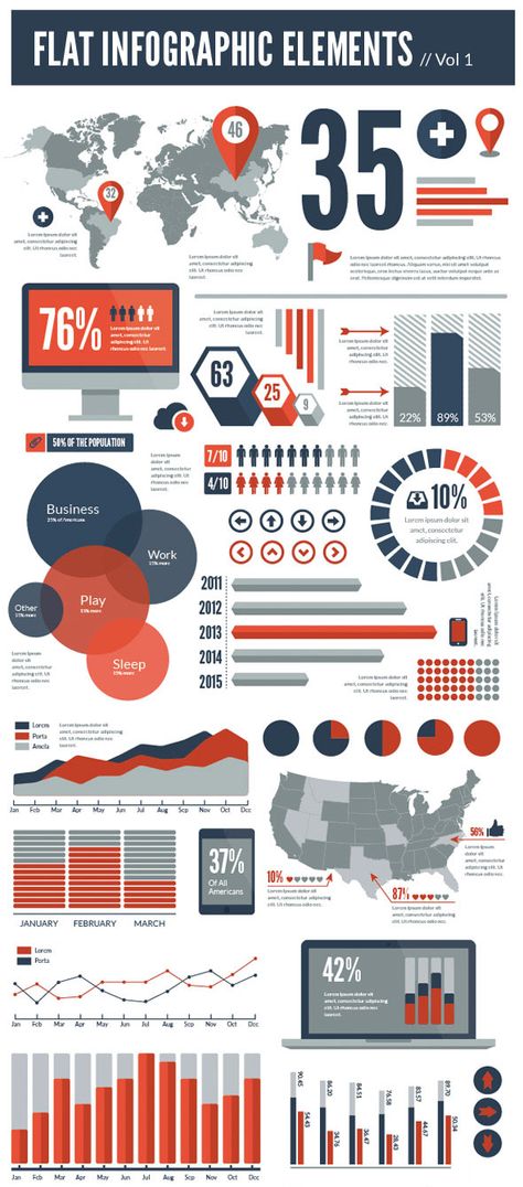 Flat Vector Infographic Design Template Info Graphics Design Layout, Data Visualization Infographic Design, Cool Infographics, Horizontal Infographic, Types Of Infographics, Free Infographic Templates, Data Visualization Infographic, Graphic Design Posters Layout, Infographic Layout