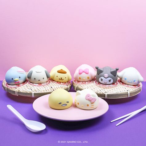 Everyone needs a lil #Sanrio dumpling in their life ✨ Shop these squish toys online now! Squishy Toys, Tag A Friend, Ipad Wallpaper, Cute Food, Egg Cup, Dumplings, New Arrivals, Hello Kitty, Kitty