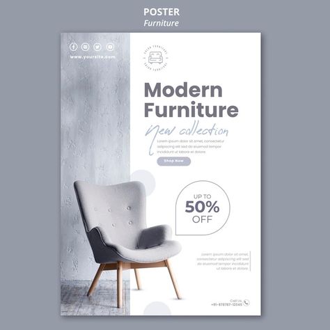 Furniture Sale Poster, Bd Design, Store Poster, Furniture Graphic, Interior Design Template, Store Flyers, Flyers Design, Flyer Design Inspiration, Furniture Catalog