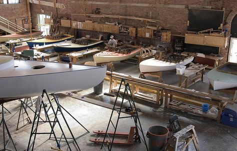 Boat Workshop, Runabout Boat, Workshop Plans, Wooden Boat Building, Barn Workshop, Group Project, Workshop Design, Maritime Museum, Newport Ri