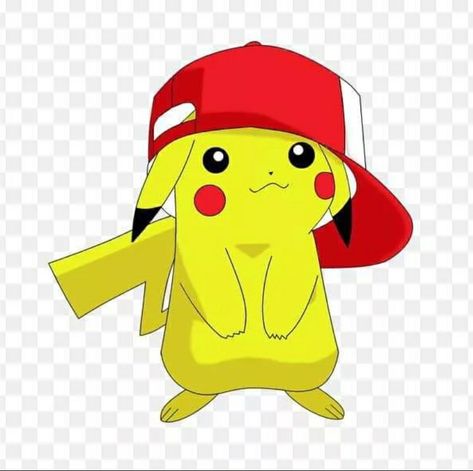 Funny Pikachu, Red Cap, Written By, Pikachu, Pokemon, Created By, Nike, Yellow, Funny