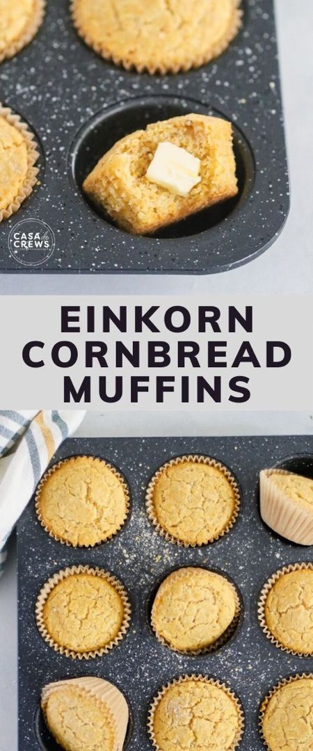 Einkorn Cornbread Recipe, Einkorn Apple Muffins, Einkorn Flour Muffins, Einkorn Muffins Recipe, Fresh Milled Einkorn Recipes, Einkorn Cornbread, Einkorn Flour Recipes, Einkorn Recipe, Einkorn Muffins