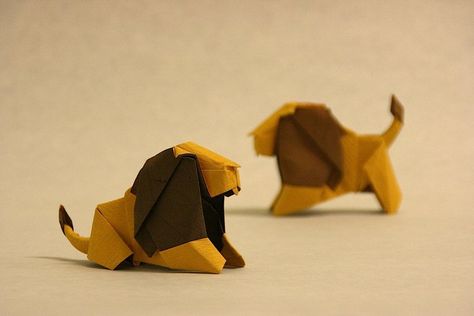 Origami Lion by ~GEN-H on deviantART  No instructions :( Origami Lion, Dragon Origami, Origami Animal, Origami Tattoo, Origami Frog, Origami Elephant, Origami Swan, Origami Decoration, Origami Dragon