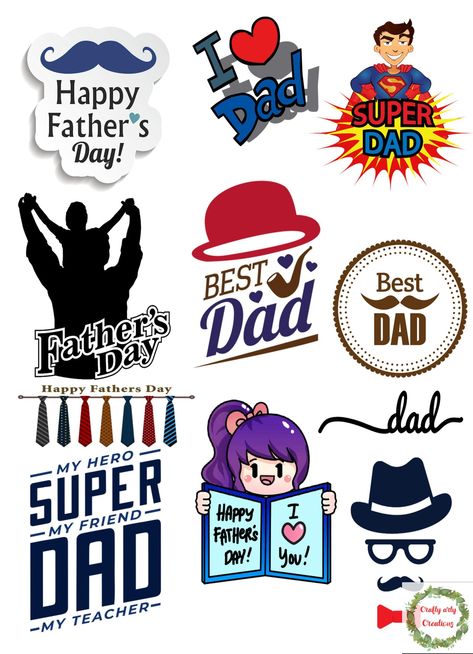 Lovely surprise for your dad Happy Birthday Papa Cake Design, Happy Birthday Papa Cake, Diy Cake Topper Printable, Fathers Day Hampers, Birthday Cake For Father, Happy Fathers Day Cake, Cake Stickers, Spiderman Cupcakes, Emoji Nails