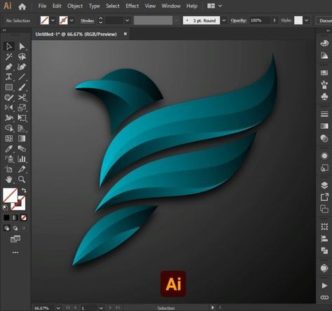 Adobe Illustrator Tools, Illustrator Tools, 3d Bird, Rectangle Logo, Tools Images, Bird Logo Design, Bird Logo, Bird Logos, Drop Shadow