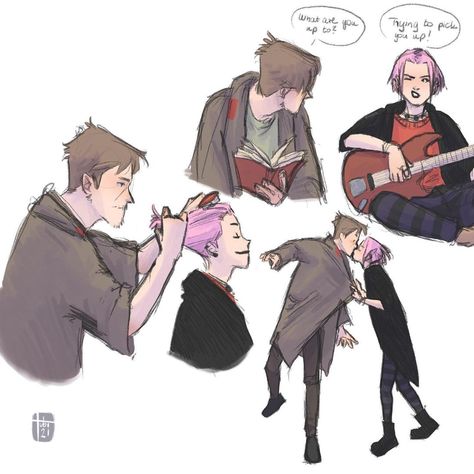 Remus And Tonks Fan Art, Remus And Tonks, Hp Ships, Nymphadora Tonks, Harry Potter Pin, Harry Potter Comics, Harry Potter 2, Harry Potter Films, Harry Potter Anime