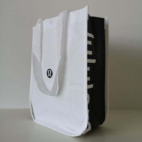 Lululemon white reusable tote bag Lululemon Tote Bag, Friends Shopping, Lululemon Bag, Lululemon Bags, Fashion Marketing, Shopping Spree, White Bag, Poshmark Lululemon, Reusable Tote