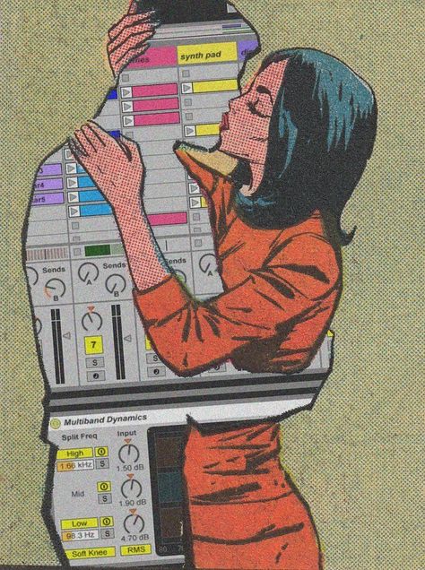 Ableton Live Aylin Core, Heart Music, Dj Art, Music Tech, Home Studio Music, Pulp Art, Dj Music, Music Studio, Vintage Comics