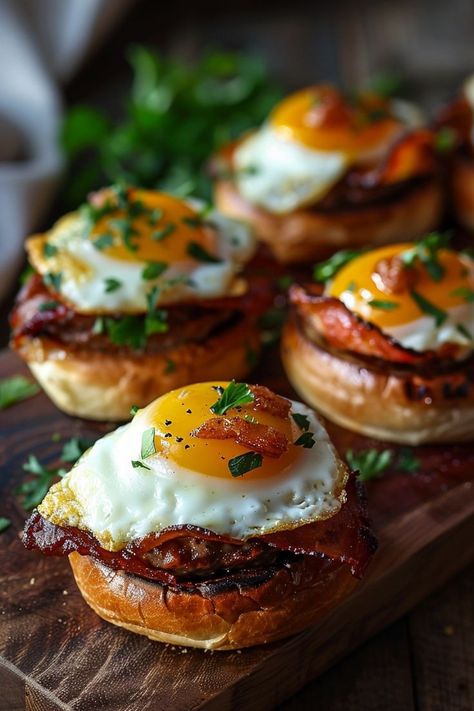 Classic Breakfast Recipes, Elegant Brunch Ideas, Brunch Friends, Home Lunch Ideas, Breakfast Sliders, Fancy Breakfast, Breakfast Slider, Gourmet Breakfast, Hosting Friends