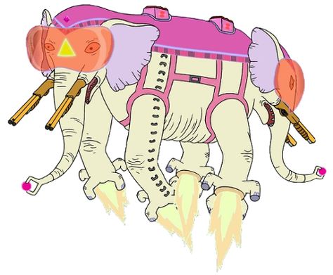 Ancient Psychic Tandem War Elephant Tandem, Labyrinth, Adventure Time, Psychic, The Magic, Elephant, Pink