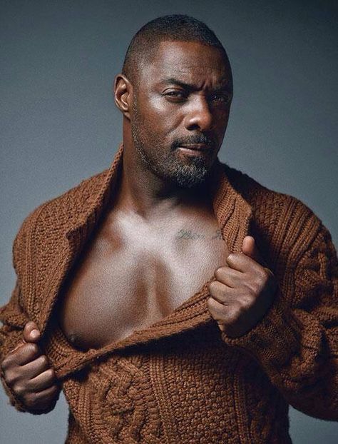 Idris!!! Sexy. Black men. Sexy black men. Sexy men. Dark skin. Chocolate skin. Handsome actors. Handsome black actors. Knits for men. Knits. Sweaters for men. Idris Alba, Details Magazine, Sean O'pry, Idris Elba, Black Actors, Pierce Brosnan, Chris Pine, James Dean, Martin Scorsese