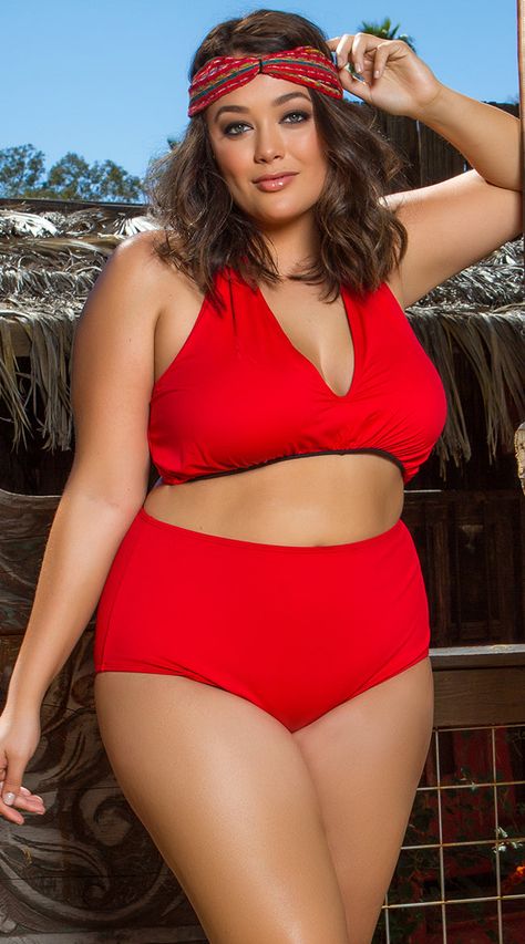 Yandy Plus Size Ruched Bikini Bottom, Plus Size High Waisted Bikini Bottom - Yandy.com Costume Store, Curvy Women Outfits, Lingerie Costume, Black Halter, Top Pants Set, Plus Size Fashion For Women, Curvy Girl Fashion, Lingerie, High Waisted