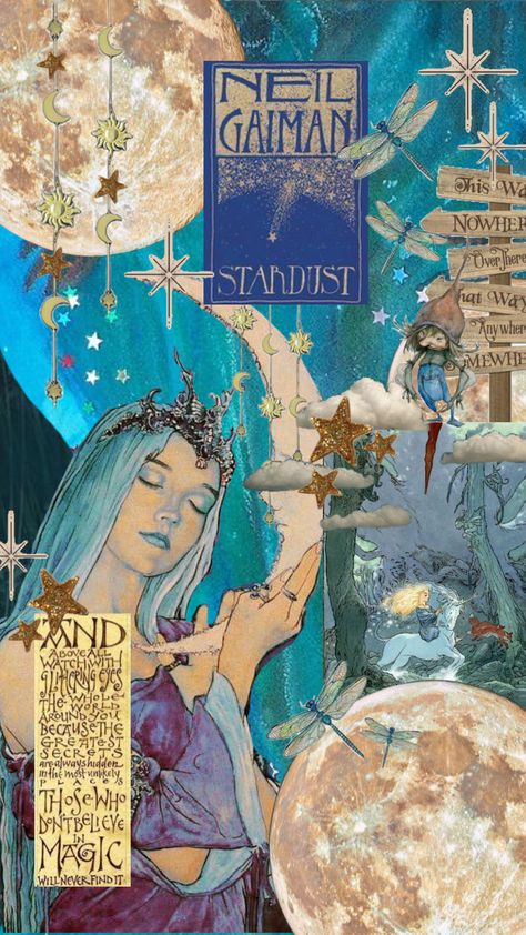 stardust!! #stardust #neilgaiman #books #magic #whimsical Stardust Neil Gaiman, Neil Gaiman, Illustrated Map, Create Collage, Book Aesthetic, Stardust, Creative Play, Book Journal, Your Aesthetic