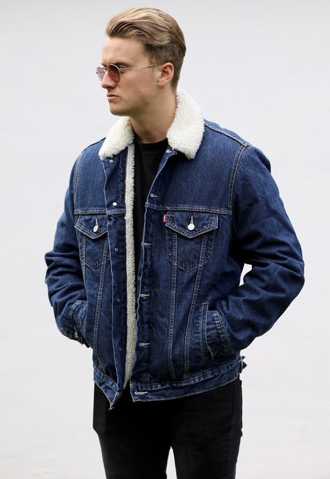 Men Jackets, Denim Jacket Men, Shearling Jacket, Mens Jackets, Denim Jacket, Asos, Quick Saves