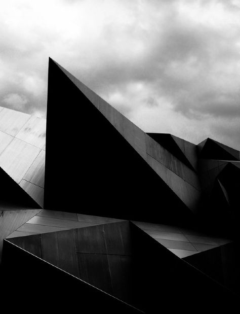 Black Architecture, Architecture Cool, Geometric Architecture, Black And White Photograph, Brutalist Architecture, Zaha Hadid, Futurism, Brutalism, Architectural Inspiration