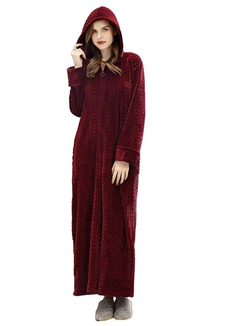 Womens Robes Long, Fuzzy Robe, Hooded Bathrobe, Womens Robe, Winter Robes, Robes For Women, Bath Robes For Women, Lounge Robes, Hooded Flannel