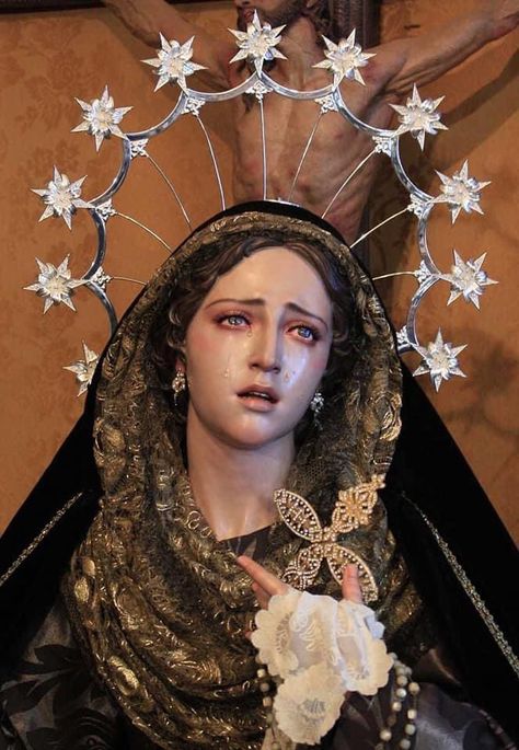 The Virgin Mary, Virgin Mary, Statue, Stars