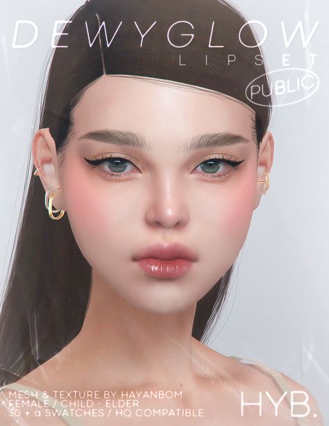 [HYB] DEWY GLOW LIP SET | HAYANBOM en Patreon Sims 4 Nails, Sims 4 Cc Eyes, Makeup Cc, The Sims 4 Skin, The Sims 4 Pc, Pelo Sims, Sims 4 Cc Makeup, Sims 4 Body Mods, Sims 4 Cc Skin