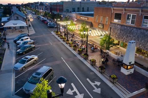 Wheaton Downtown Revitalization :: Design Workshop Downtown Revitalization Ideas, Downtown Design, Town Center Design, Downtown Pictures, Road Town, Streetscape Design, Building Aesthetic, Urban Design Plan, City Road