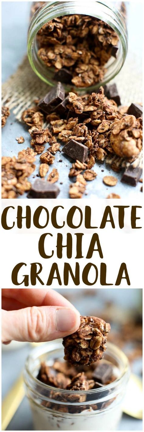 Chia Granola, Healthy Granola Recipe, Healthy Buddha Bowl, Chocolate Chip Granola, Chili Easy, Buddha Bowl Recipes, Recipes Peanut Butter, Granola Recipe Healthy, Granola Clusters