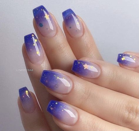 Ring Finger Nails, Purple Nail Art, Square Nail Designs, Fancy Nails Designs, Cute Nail Art Designs, Purple Nail, Kawaii Nails, Star Nails, Vibrant Purple